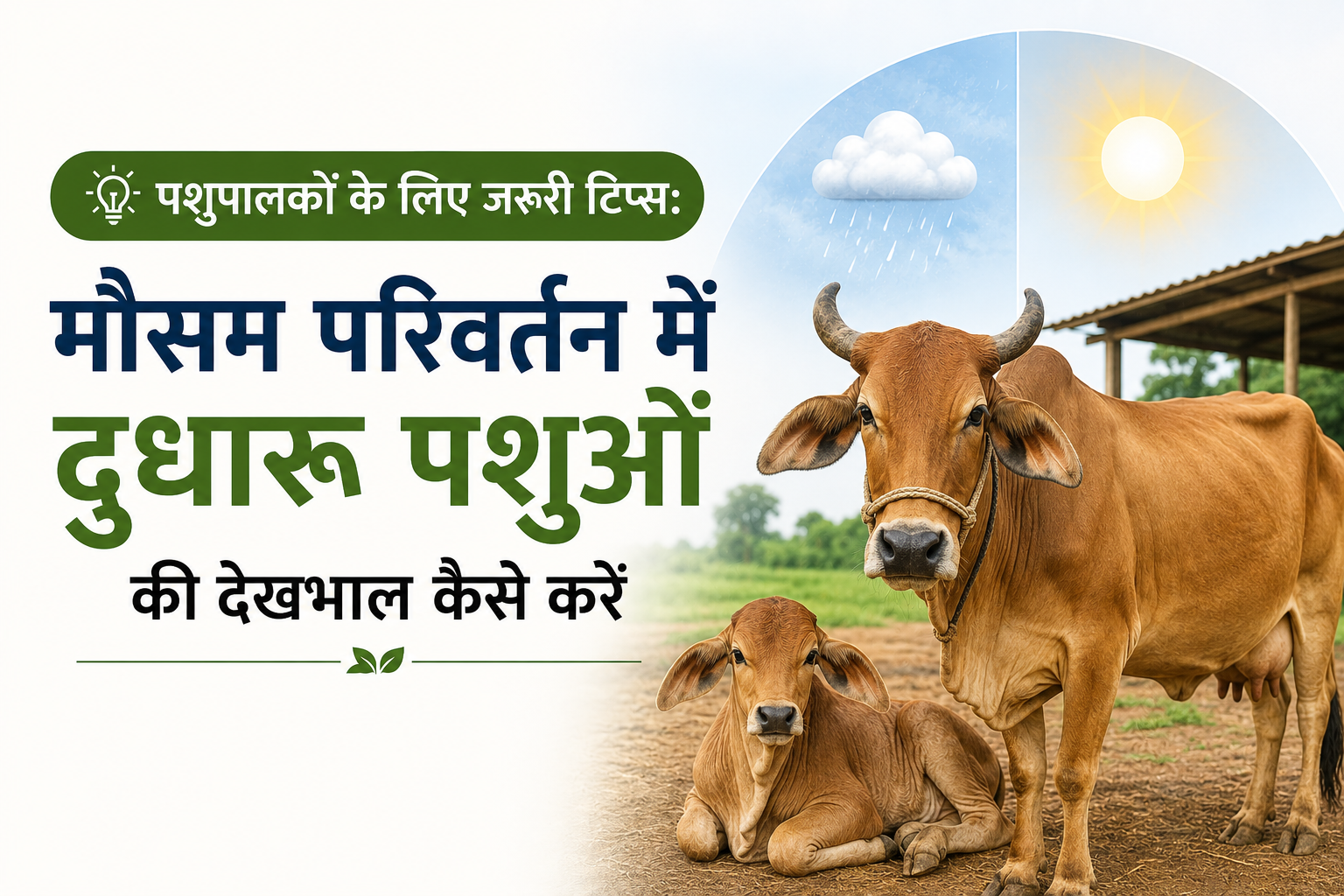 पशुपालकों के लिए जरूरी टिप्स: मौसम परिवर्तन में दुधारू पशुओं की देखभाल कैसे करें